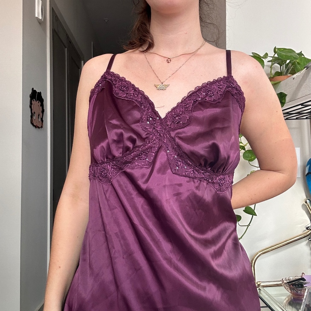 🖤 Y2k NWT Purple Satin Cami 💗 Size 24W